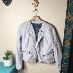 Grey Gap Moto Jacket Size 10